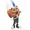 Brown American Football Mascot Costume Cartoon	