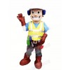 High Quality Builder with Big Eyes Mascot Costume People