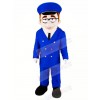 High Quality Dispatcher with Blue Suit Mascot Costume People