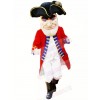High Quality Patriot with Red Coat Mascot Costume People