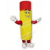 Yellow and Red Lipstick Mascot Costume Cartoon 