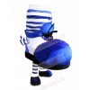 Blue Shoe Mascot Costume Cartoon