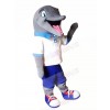 Cute Sport Dolphin Mascot Costume Cartoon