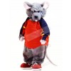 Sport Grey Rat Mascot Costume Cartoon