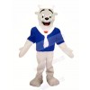 Seal with Blue T-shirt Mascot Costume Cartoon