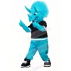 Blue Triceratops Dinosaur Mascot Costume Cartoon