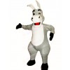 Cute Grey Donkey Mascot Costume Cartoon