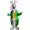 Easter Bunny Rabbit with Green Coat Mascot Costume