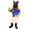 Police Dog with Blue Hat Mascot Costume Cartoon