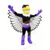 Purple Bird with Wings Mascot Costume Cartoon