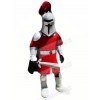 Knight with Red and Silver Coat Mascot Costume