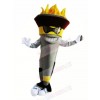 Funny Torch Mascot With Glasses Costume Cartoon