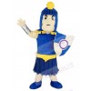 Blue Strong Titan Spartan Mascot Costume People