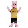 Pink Rabbit Duracell Mascot Costume Animal