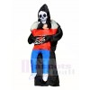 Skull Monster Carry Me on Black Demon Inflatable Halloween Costumes for Adult 