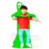 Green Alien Carry me Monster Inflatable Halloween Xmas Costumes for Kids