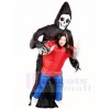 Grim Reaper Skull Skeleton Ghost Inflatable Halloween Costumes for Adults