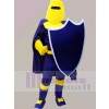 Blue and Yellow Knight Warriors Mascot Costumes People