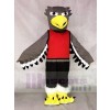 Grey Seahawk with Red Shirt Mascot Costumes Animal