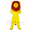 Yellow Lion Brown Mane Mascot Costumes Animal