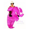 Carry me Ride On Pink Elephant Inflatable Halloween Christmas Costumes for Adults