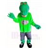 Green Muscle Croc Crocodile Alligator Mascot Costumes Animal