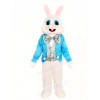 Rabbit Easter Bunny with Blue Shirt Mascot Costumes Animal