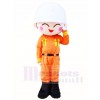 Fireman Firefighter In Orange Suit Mascot Costumes People