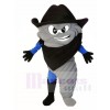 Tornado Disaster with Black Cowboy Hat Mascot Costumes  