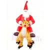 Reindeer Carry Santa Claus Father Christmas Inflatable Halloween Xmas Costumes for Adults