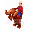 Ride on Brown Elephant Inflatable Halloween Xmas Costumes for Adults