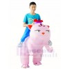 Pink Cat Carry me Ride on Inflatable Halloween Xmas Costumes for Adults