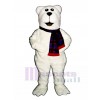 Arctic Bear with Scarf Christmas Mascot Costume