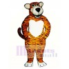 Cute Smiling Tiger Mascot Costume