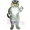 Cute White Tiger Mascot Costume