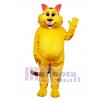 Cute Big Yeller Cat Mascot Costume