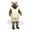 Cute Tough Tom Cat with Tank & Shorts Mascot Costume