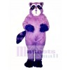 Purple Raccoon Mascot Costume
