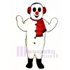 Snowman with Earmuffs & Scarf Mascot Costume