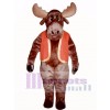 Milton Moose with Christmas Vest Mascot Costume