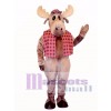 Cute Hunter Moose with Hat & Vest Mascot Costume