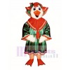 Holiday Goose with Dress & Hat Christmas Mascot Costume