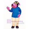 Cute Dawgie Dog with Sun Glasses Mascot Costume