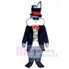Cute Easter Bunny Rabbit In Hat Mascot Costume
