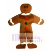 Gingerbread Man Christmas Mascot Costume