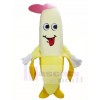 Yellow Banana with A Pink Hat Mascot Costumes Fruit