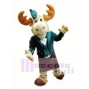 Bull Moose Mascot Costume Moose in Bellman Suit Mascot Costume