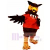 Red Shirt Brown Owl Mascot Costumes Animal