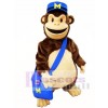 Cartoon Chimp with Blue Hat Mascot Costumes Animal 