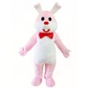 Pink Rabbit Easter Bunny with Red Bowknot Mascot Costumes Animal